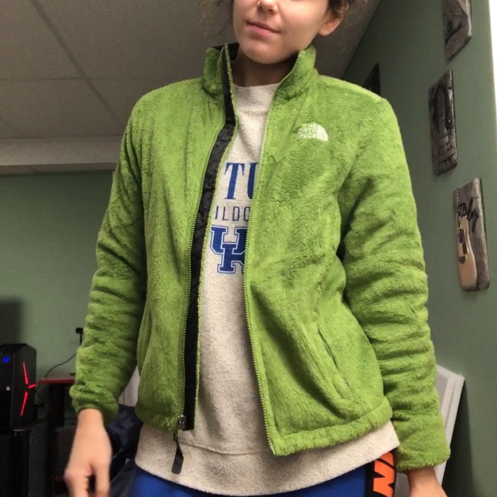 The north face green osito jacket
